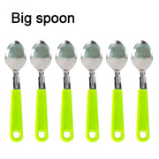 Individual dinner fork and spoon from the Serve Stellar 24-piece flatware collection.