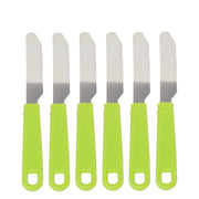 A butter knife from the premium stainless steel cutlery set, showcasing its design.