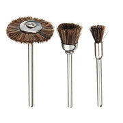 Overview of the 3-piece Brass Wire Wheels set, showcasing various brush styles.