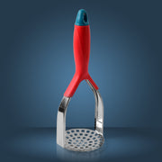 Ergonomic Supermom Kitchen Food Masher for comfortable use.