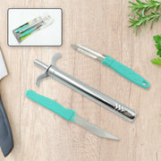 Quickslice 3-in-1 Kitchen Combo Set featuring gas lighter, knife, and peeler.