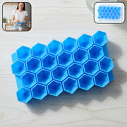 Diamond-shaped ice cube tray made from flexible silicone for easy release