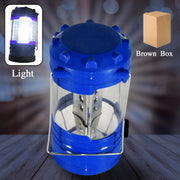 Front view of the efficient 12 LED waterproof camping lantern, ready for use.