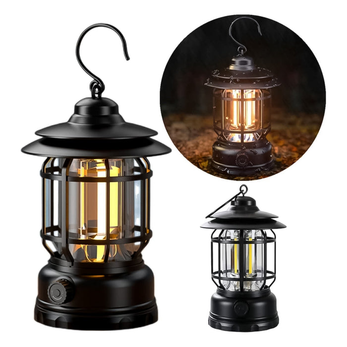 Rechargeable LED Camping Lantern – Retro Dimmable Light | Garden Vera