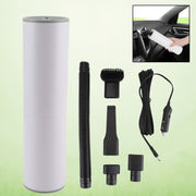 Portable car vacuum cleaner, compact and ready for use.