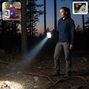 Omega rechargeable LED laser torch light with battery