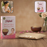 Multani Mitti and Rose face pack powder for skincare use