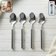 Stainless steel dinner spoons in a set for daily use