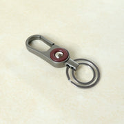 Dual ring metal key holder with secure clip design