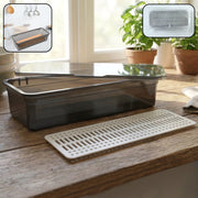 Compact kitchen sink organizer tray