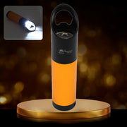 Hand holding the compact pen flashlight, showing its small size.