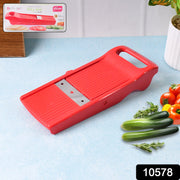 Supermom vegetable cutter showing sharp blade and ABS plastic body