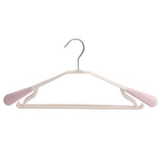 Smooth edges of the durable clothes hanger protecting delicate fabrics.