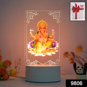 Side view of 3D Lord Ganesh Frame LED night light with optical illusion effect