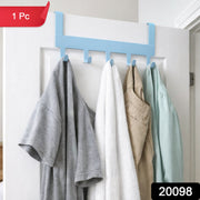 Over door metal hanger organizing coats and bags