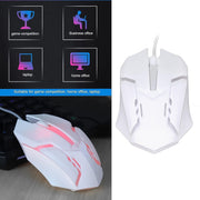 Side view of the ergonomic wired gaming mouse, highlighting its comfortable contoured shape.