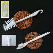 Cup lid cleaning brush with fine bristles for hygiene