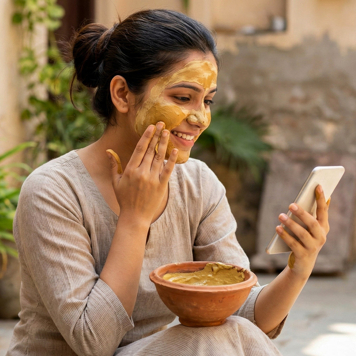 Glowing facial kit featuring Multani Mitti and Rose face pack