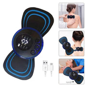 Retail packaging for the Tidy Table portable neck massager.