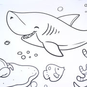 Feature close-up of textured tear-resistant paper on educational coloring roll