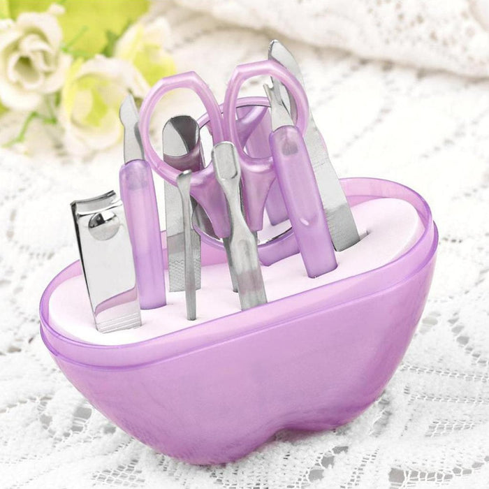 Apple Shape Manicure Set – 8-in-1 Stainless Steel Kit | Indo Glow