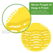 Urinal deodorizing mat kit with two pieces for easy replacement and hygiene maintenance.