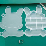 Bear-themed clear plastic organizer, offering visibility for all your stored items.