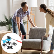 Protective furniture slides kit preventing floor scratches during movement.