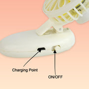 Side view of the foldable Mini USB Handheld Fan, highlighting its compact design.