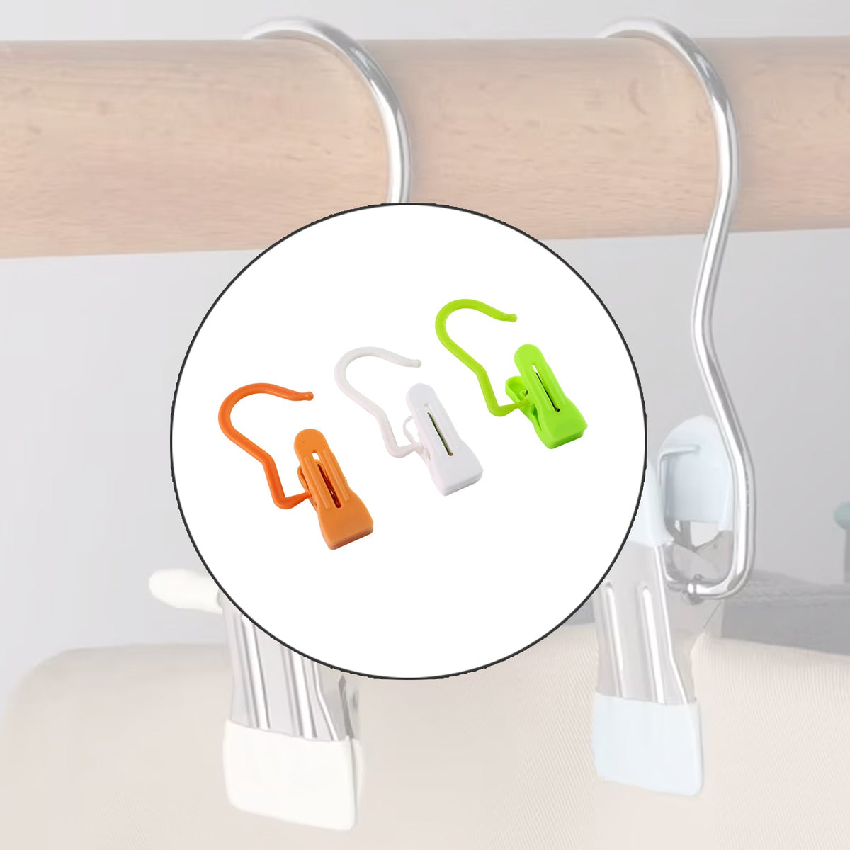 Hanging hook clip holding cloth securely using strong grip mechanism