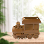 Side view of the train-shaped key holder, showcasing its design.