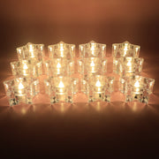 Set of 12 LED crystal-effect flameless smokeless candles for home decoration