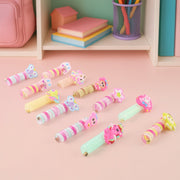 Bright spiral hair styling clips for children's braids and ponytails