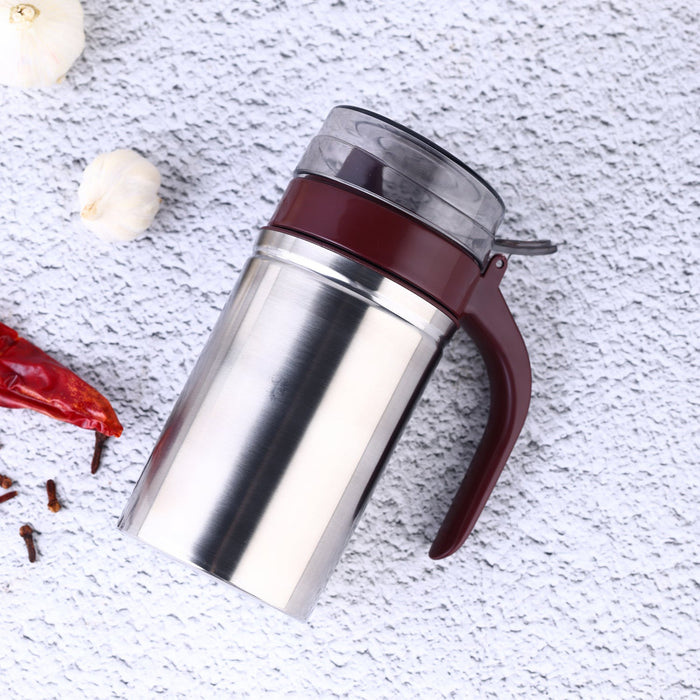 Stainless Steel Oil Dispenser – 500ml Anti-Drip | Ganesh
