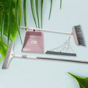 Durable broom brush and dustpan combo for efficient home cleaning