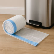 45x45 cm garbage bag with blue tie handle for easy waste disposal