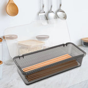 Sink storage tray with removable drain plate