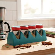 Hand holding a spice shaker from the 4-in-1 set for easy sprinkling