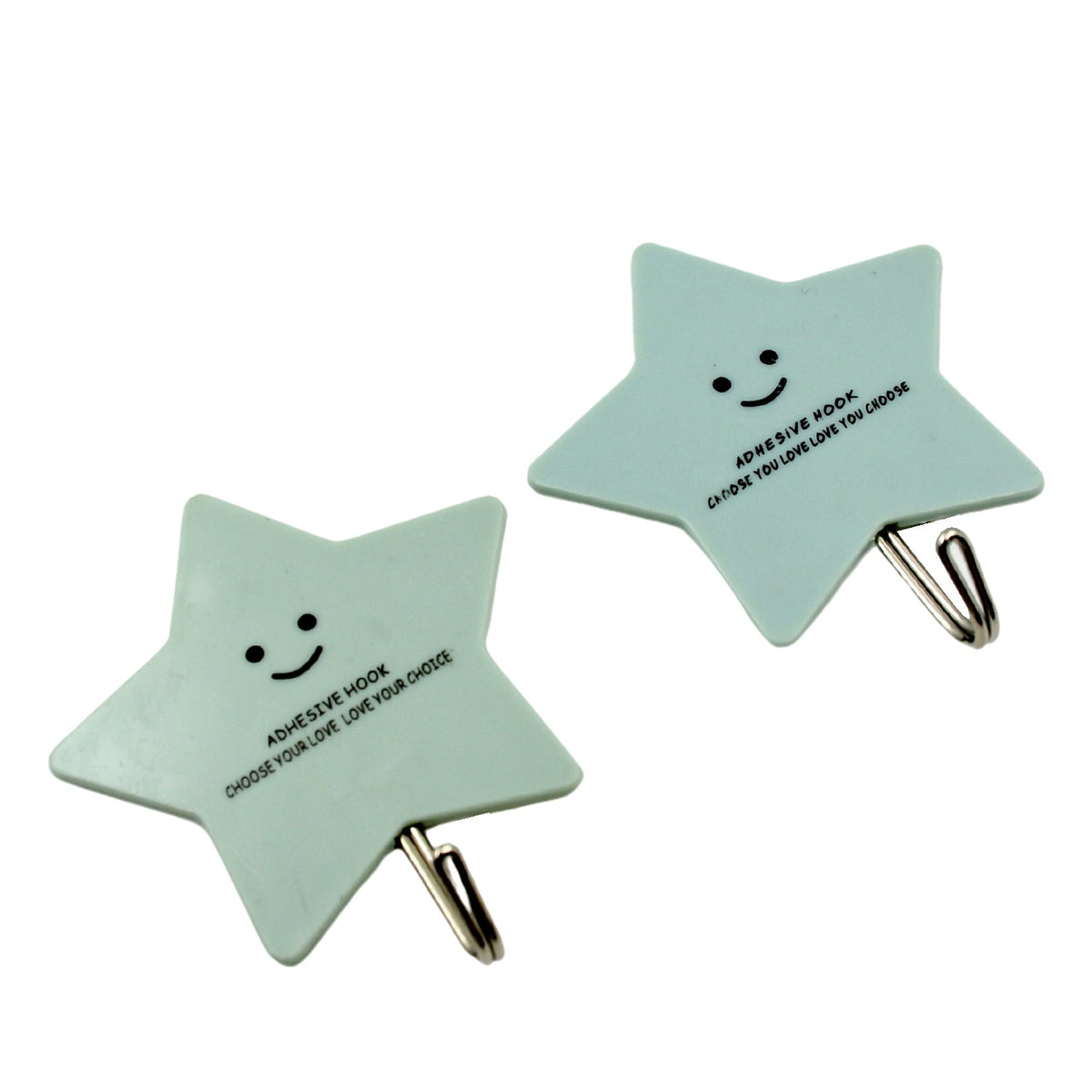 Close-up view of the robust adhesive backing on a GlimmerHome plastic sticky hook.