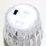 Crystal-effect LED mini lamp emitting soft warm light for home décor and festive use.