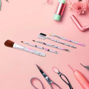 Decorative floral makeup brushes perfect for precise cosmetic application