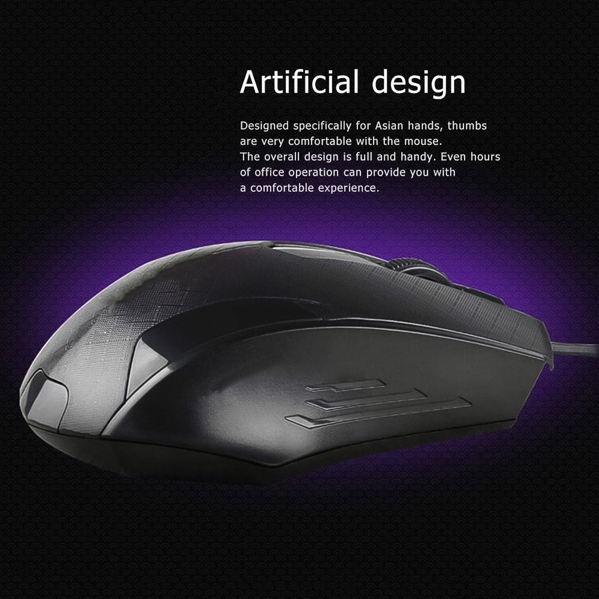 Modern wired optical mouse designed for enhanced productivity and precision.