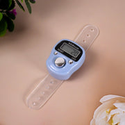 Rotating portable digital finger counter with LED light feature