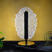 Elegant feather inspired crystal table lamp as home décor