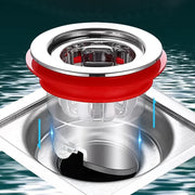 Plastic floor drain with durable silicone rubber sealing ring