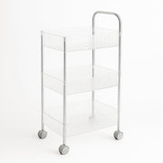 Kitchen storage trolley holding vegetables and fruits