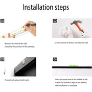 Person wearing cotton safety gloves holding wall mounting tools during setup