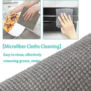 Folded durable kitchen scrub cloth, compact and ready for storage.