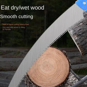 Ergonomic handle of the hand pruning saw providing a comfortable grip for gardeners.