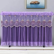 Dustproof TV cover actively protecting a screen from dust and potential scratches.